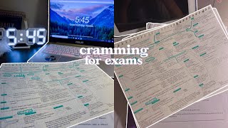 exam week study motivation 🌥🍫  cramming for exams productive study vlog singapore [upl. by Karlie]