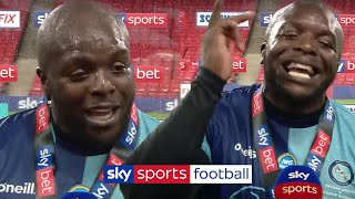 Best postmatch interview ever 🤣🙌 Akinfenwa celebrates Wycombes promotion [upl. by Laynad297]