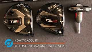 How to adjust your Titleist TS1 TS2 or TS4 driver Titleist SureFit hosel [upl. by Lammaj]