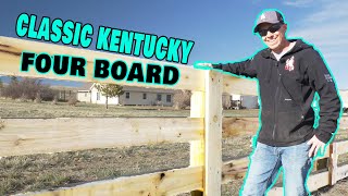 How We Build Kentucky Four Board Fence [upl. by Featherstone796]