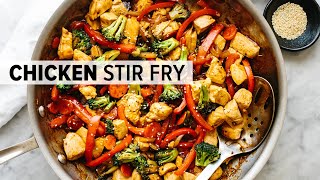 CHICKEN STIR FRY  easy healthy 30minute dinner recipe [upl. by Agbogla]