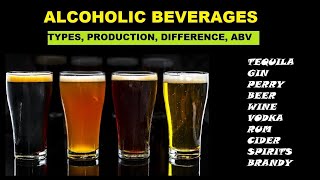 Alcoholic Beverages Typesclassification Difference and ABV [upl. by Nongim]