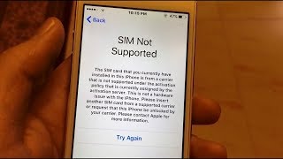 How to Fix Sim Not Supported iPhone X87654 [upl. by Krusche699]