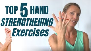 Top 5 HAND STRENGTHENING Exercises for STRONGER Hands [upl. by Rubinstein]