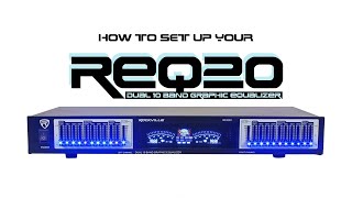 How to Set Up Your Rockville REQ20 Professional Dual 10 Band Graphic Equalizer EQ with VU Meters [upl. by Runck15]