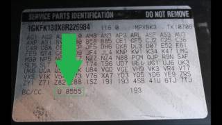 How to Find Your GMC Paint Code [upl. by Lokin419]