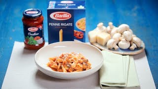 BARILLA SG  Penne with Chicken Mushroom and Tomatoes [upl. by Onej979]