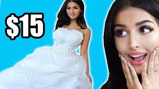 TRYING CHEAP WEDDING DRESSES FROM WISH [upl. by Erroll104]