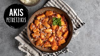 Homemade Gnocchi with Tomato Sauce  Akis Petretzikis [upl. by Arola408]