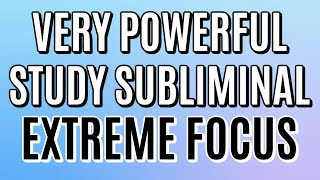 Study Subliminal  Improve Concentration Focus and Memory [upl. by Alimak280]