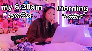 my 630am school morning routine realistic  productive 🌥💘 [upl. by Lennej]