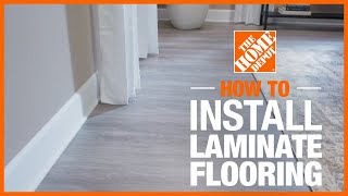 How to Install Laminate Flooring  The Home Depot [upl. by Eelreveb]