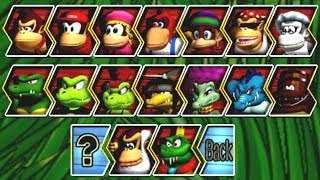 Donkey Kong Barrel Blast  All Characters [upl. by Parent]