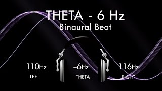 The Theta Auto suggestion Wave  1hr Pure Binaural Beat Session at 6Hz Intervals [upl. by Tterrej]