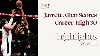 Jarrett Allen Highlights vs Bucks  12292023 [upl. by Eilraep]