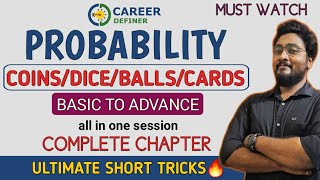 PROBABILITY Tricks And Shotcuts For Bank Exams  Complete Chapter  IBPS PO 2020  Kaushik Mohanty [upl. by Alimat862]