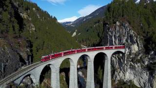 MavicPro  Rhätische Bahn Landwasser Viaduct Graubünden [upl. by Konrad]