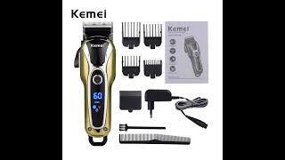 KEMEI KM1900 KM1990 rechargeable hair clipper Cutter Trimmer [upl. by Schumer965]