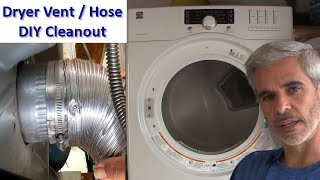 DIY Dryer Exhaust and Hose Cleaning [upl. by Airetal]