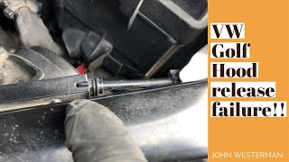 VW hood opening procedure when the hood release fails [upl. by Teressa]