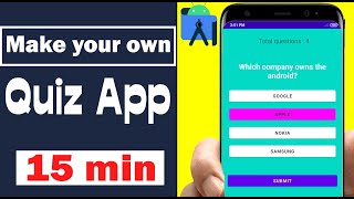 Quiz Application  Android Studio Tutorial  2024 [upl. by Mariana]