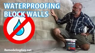 Waterproofing Block Walls with Drylok Extreme [upl. by Llerrud]