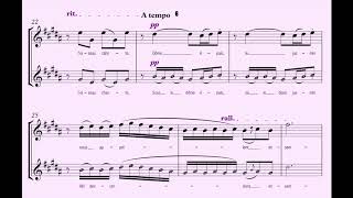 FLOWER DUET  Alto Part Practice MIDI [upl. by Vaules661]