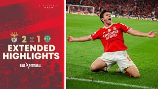 Extended Highlights  SL Benfica 21 Sporting CP [upl. by Ydollem]