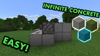 SIMPLE 121 AUTOMATIC CONCRETE FARM TUTORIAL in Minecraft Bedrock MCPEXboxPS4SwitchWindows10 [upl. by Bondy]