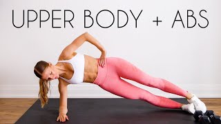 30 MIN UPPER BODY amp ABS Back Chest Shoulders Arms amp Core [upl. by Eloisa]