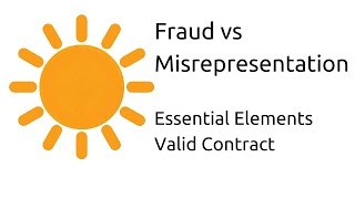 Fraud vs Misrepresentation  Other Essential Elements of a Valid Contract  CA CPT  CS amp CMA [upl. by Elleynad774]