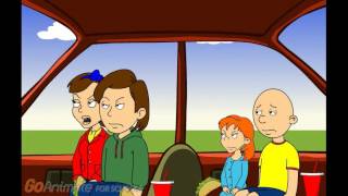 Caillou Misbehaves On The Way To The R amp C Movie [upl. by Leumas]