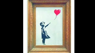 Banksy painting selfdestructs in artists prank at auction [upl. by Akinar941]