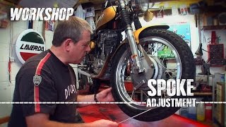 Spoke Adjustment for motorcycles [upl. by Levenson646]