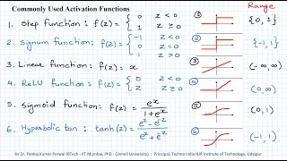 Activation Functions  Artificial Neural Network  Machine Learning  Deep Learning [upl. by Struve]