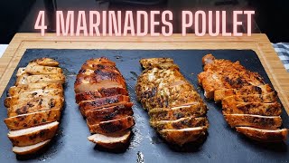 4 MARINADES EXPRESS POUR VOTRE POULET  FACILE ET RAPIDE [upl. by Hnid690]