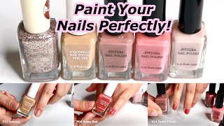 How to Paint your Nails Perfectly NUDE nail polish  MINISO PEEL OFF NAIL POLISH [upl. by Daffie585]