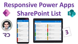 Create Responsive Power Apps from SharePoint list [upl. by Marler]