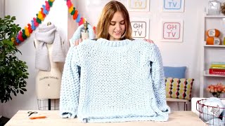 How To Knit A Chunky Wonderwool Sweater From Wool amp The Gang  Good HouseKeeping [upl. by Noletta]