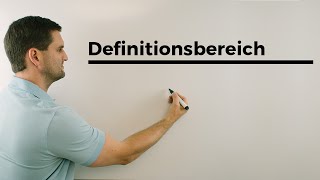 Definitionsbereich bei Funktionen  Mathe by Daniel Jung [upl. by Yhtur]