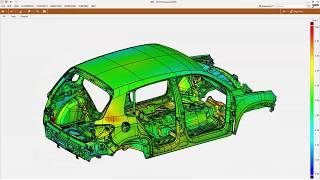 The GOM ATOS 5X 3D Laser Scanner Measures Automotive Car Body with Inspection Report [upl. by Hailey]