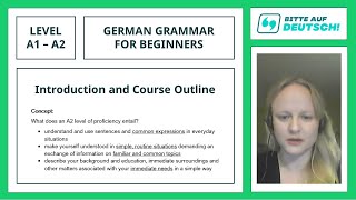 Learn German Grammar for Beginners A1  A2  Introduction and Outline [upl. by Aynotal]