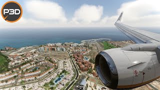 P3D V5 Flying the PMDG 737  Edinburgh  Tenerife [upl. by Htrap]