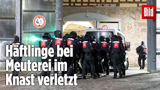 Gefängnismeuterei Polizei stürmt Knast in Thüringen  JVA Untermaßfeld [upl. by Kcirderfla]