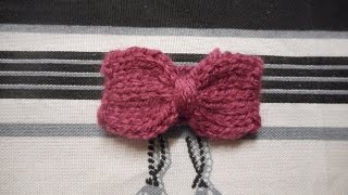 tuto tricot un noeud papillon [upl. by Einuj]