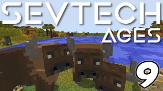 Sevtech Ages 311 Lets Play  Totemic red cedar creation and summoning the buffalo [upl. by Kimitri933]