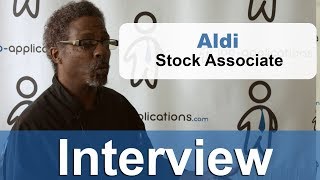 Aldi Interview  Stock Associate [upl. by Aneekas]